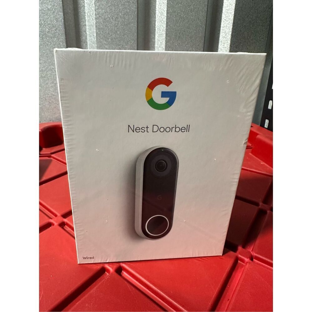 Nest Hello Video Doorbell - Wired Connection - Black Front